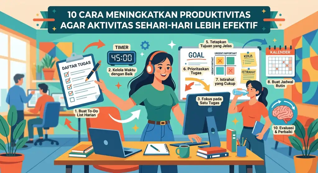 10 Cara Meningkatkan Produktivitas agar Aktivitas Sehari-hari Lebih Efektif